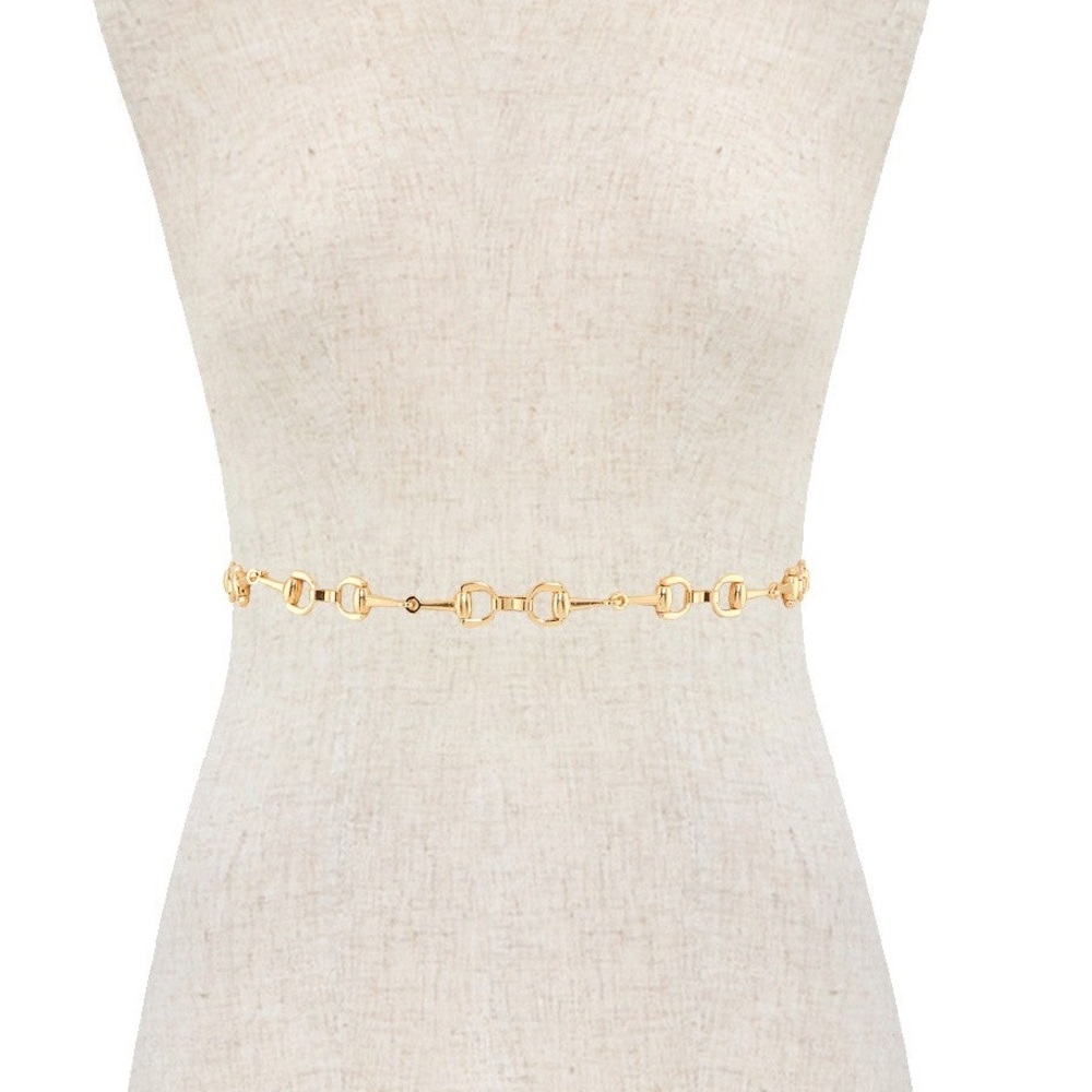 Interlocking Horse Bit Equestrian Chain Belt NWT - image 2